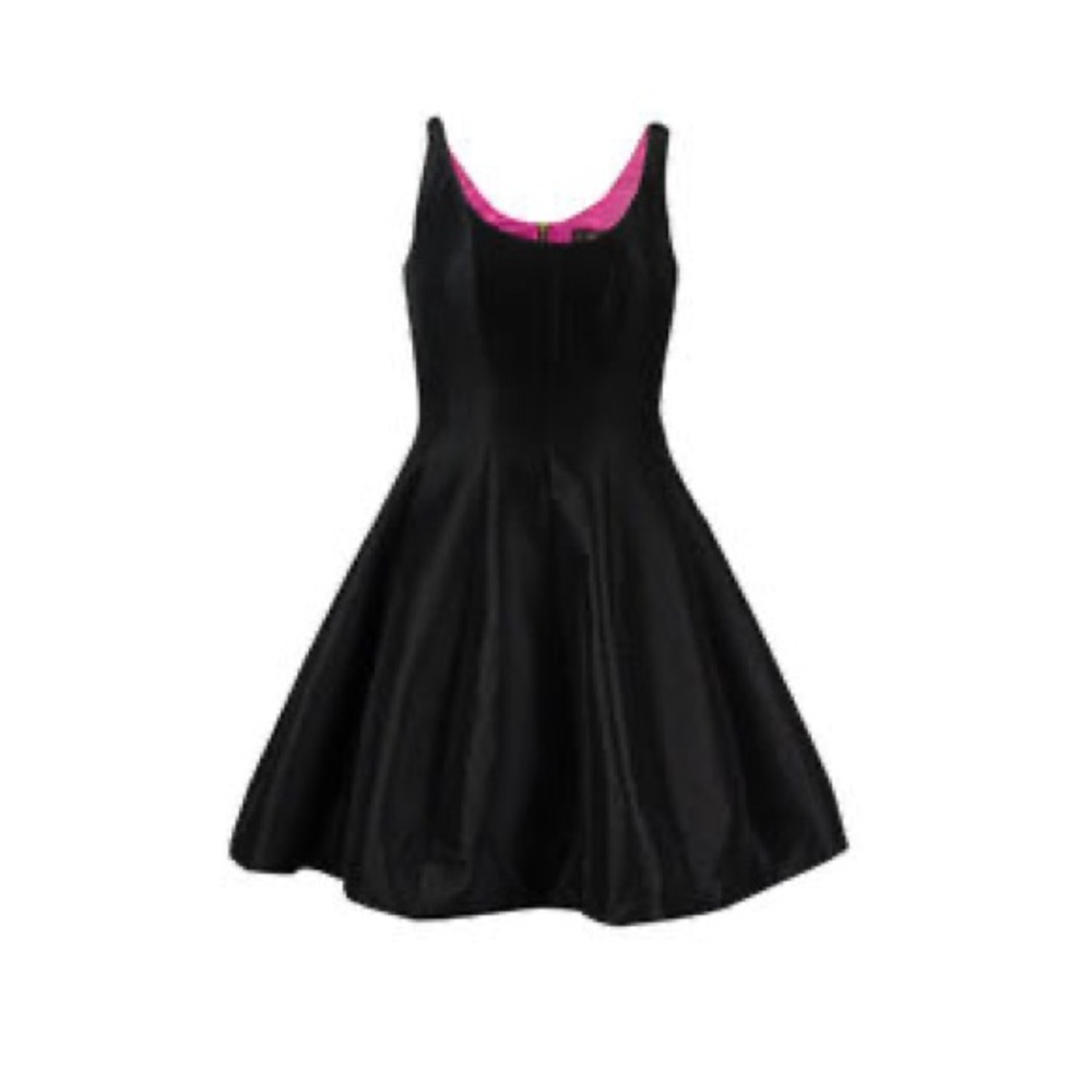 Betsy &Adam Black Taffeta Dress - Picture 2 of 10